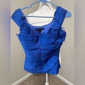 NWT Ralph Lauren Royal Blue Silk Blouse